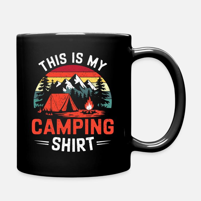 This is my Camping Shirt Campen - Tasse einfarbig - Schwarz