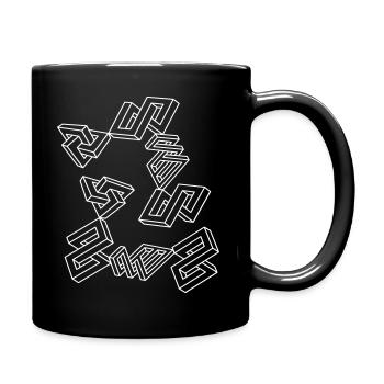 Illusion d’optique - Mug uni - noir - Droite