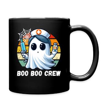 Halloween Ghost Nurse Doctor Retro Boo - Full Colour Mug - black - Right