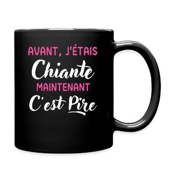 Humour femme chiante - Mug uni - noir - Droite