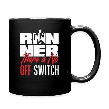 Runner There is no off switch - Full Colour Mug - black - Right