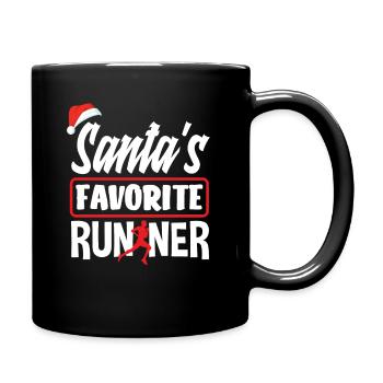Plaisir du coureur de Noël - Mug uni - noir - Droite