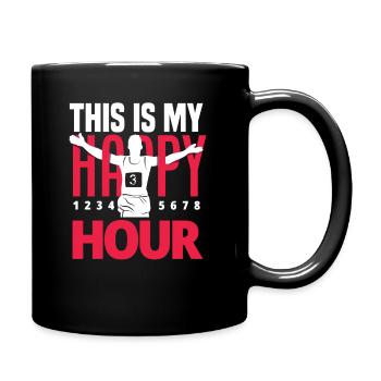 This is my happy hour runners - Full Colour Mug - black - Right