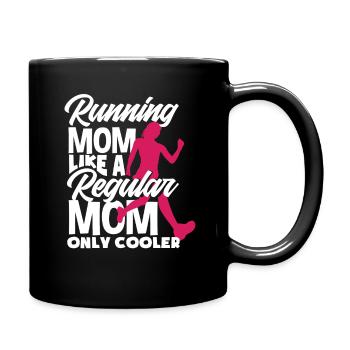 Running Mom Like A Regular Mom Only Cooler - Mug uni - noir - Droite