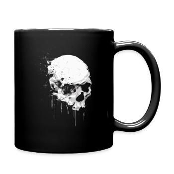 Crâne Halloween Peinture à l’aquarelle - Splash Art Skull - Mug uni - noir - Droite
