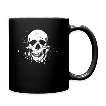 Skull Halloween Explosion Skull Skeleton Design - Full Colour Mug - black - Right