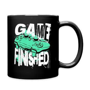 Game Finished Funny Video Gaming - Full Colour Mug - black - Right