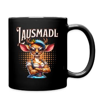 Tracht Damen Outfit Dirndl Ersatz Lausmadl - Full Colour Mug - black - Right