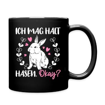 J’aime juste les lapins lapin lapin filles enfants o - Mug uni - noir - Droite