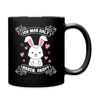 J’aime juste les lapins lapin lapin filles enfants o - Mug uni - noir - Droite