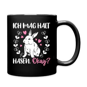 J’aime juste les lapins lapin lapin filles enfants G - Mug uni - noir - Droite