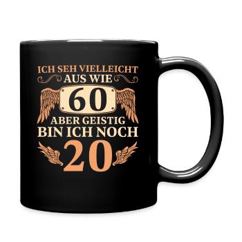 60 Jahre Mann Vintage 60 Geburtstag - Tasse einfarbig - Schwarz - Rechts