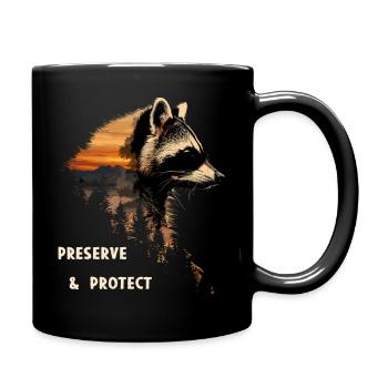 Protéger la forêt de ratons laveurs Nature - Mug uni - noir - Droite