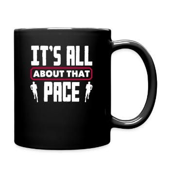 Es Geht Alles Um Das Tempo - Tasse einfarbig - Schwarz - Rechts