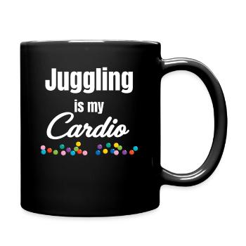 Juggling is my cardio-juggler bartender - Full Colour Mug - black - Right