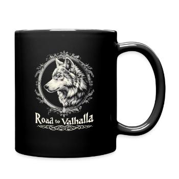 En route vers le Valhalla Viking Wolf Design - Mug uni - noir - Droite