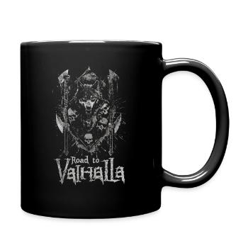 Sinister Wolf Road to Valhalla Design - Full Colour Mug - black - Right