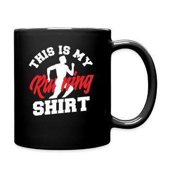 Dies Ist Mein Laufshirt Motiv Für Läufer - Tasse einfarbig - Schwarz - Rechts