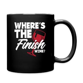 Wo Ist Der Zielwein? Weintrinker - Tasse einfarbig - Schwarz - Rechts