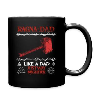 RAGNA-DAD Red hammer for strong fathers - Full Colour Mug - black - Right