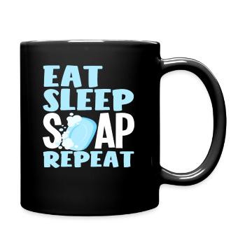 Manger du savon Sleep Répéter la fabrication de savon - Mug uni - noir - Droite