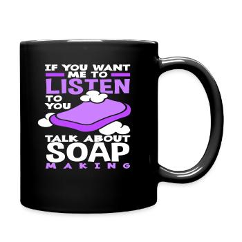 Wenn Du Möchtest, Dass Ich Dir Zu Höre, Rede Über - Tasse einfarbig - Schwarz - Rechts