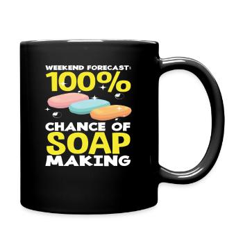 Prédiction du week-end : 100 % de chances de - Mug uni - noir - Droite