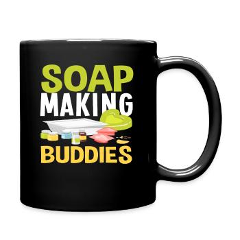 Seifenherstellung Mit Freunden - Tasse einfarbig - Schwarz - Rechts