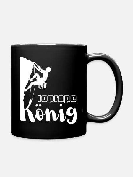 Toprope König - Kletter König - Tasse einfarbig - Schwarz