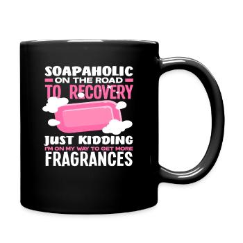 Soap Making Soapaholic On The Way To - Full Colour Mug - black - Right