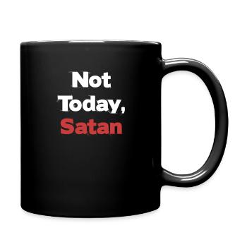Pas aujourd’hui, Satan Antéchrist Humour Gothique - Mug uni - noir - Droite