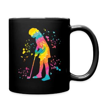 Golfer Colorsplash Golf miniature pour enfants - Mug uni - noir - Droite
