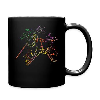 Javelin Throw Colorsplash Javelin Throw - Full Colour Mug - black - Right