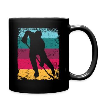 Joueurs de hockey sur glace Vintage Hockey sur glace - Mug uni - noir - Droite