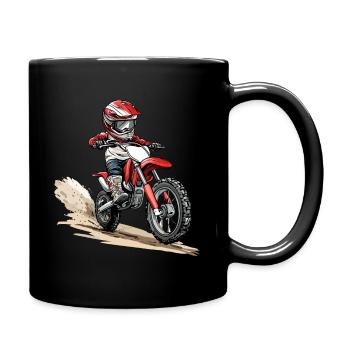 Motocross und Dirt bike für Kinder - Tasse einfarbig - Schwarz - Rechts