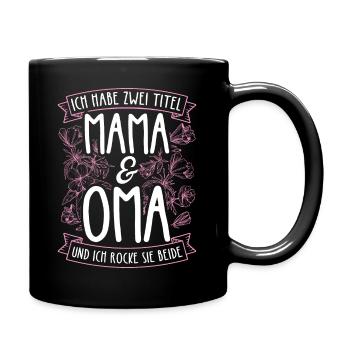 J’ai deux titres Mom & Grandma et je les balance b - Mug uni - noir - Droite