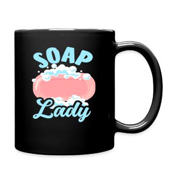 Seifenherstellung Soap Lady - Tasse einfarbig - Schwarz - Rechts