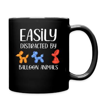 Lässt Sich Leicht Von Ballontieren Ablenken. - Tasse einfarbig - Schwarz - Rechts