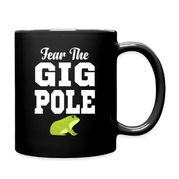 Fear The Gig Pole Frog Hunting Cottagecore Morel - Full Colour Mug - black - Right