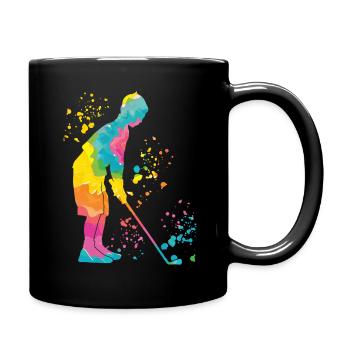 Golfer Colorsplash Kinder Miniaturgolf - Tasse einfarbig - Schwarz - Rechts