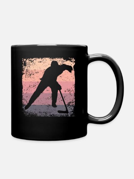 Eishockeyspieler Vintage Eishockey - Tasse einfarbig - Schwarz