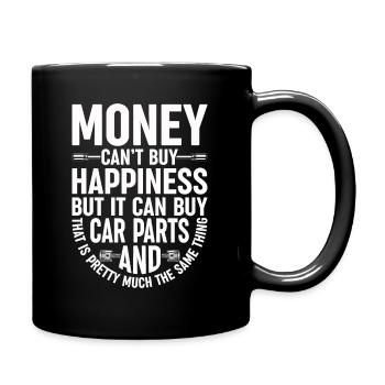 Mechaniker KFZ Tuner Autoliebe - Tasse einfarbig - Schwarz - Rechts