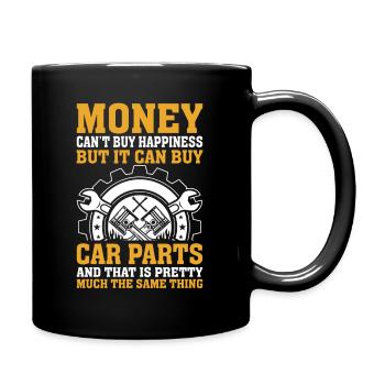 Mechaniker KFZ Tuner Autoliebe - Tasse einfarbig - Schwarz - Rechts