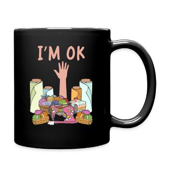 Couture, couture, couture, courtepointe - Mug uni - noir - Droite