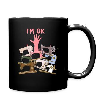 Funny Quilting Quilter, Channel Sewing Sewing Seamstress - Full Colour Mug - black - Right