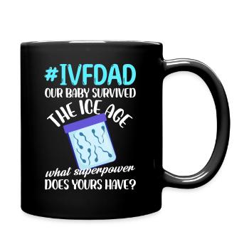 ivfdad Our baby survived the ice age Design - Full Colour Mug - black - Right