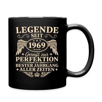 1969 Geburtstag 55 Jahre Vintage 55 Geburtstag - Tasse einfarbig - Schwarz - Rechts