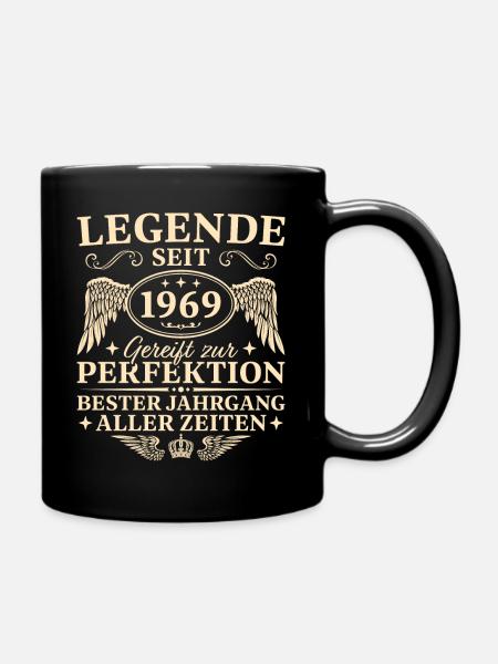 1969 Geburtstag 55 Jahre Vintage 55 Geburtstag - Tasse einfarbig - Schwarz