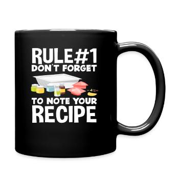 Rule number 1: Never forget your recipe - Full Colour Mug - black - Right