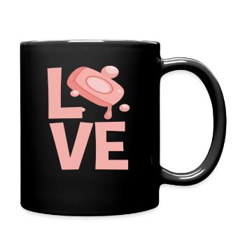 Soap Bubbles Love Design - Full Colour Mug - black - Right